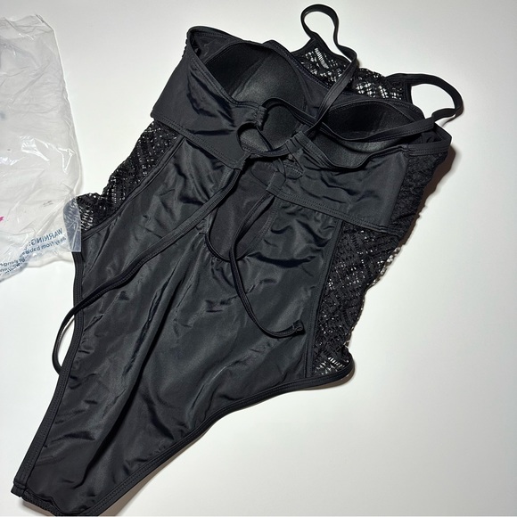 Swimsuit for All Crochet High Neck One Piece Swimsuit, Black, 14 - Picture 4 of 6